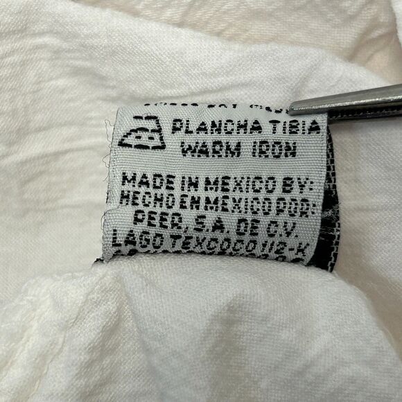 Vintage 90s Cabo San Lucas Parrot Button Front Shirt Mens M Medium White Mexico - Picture 10 of 11